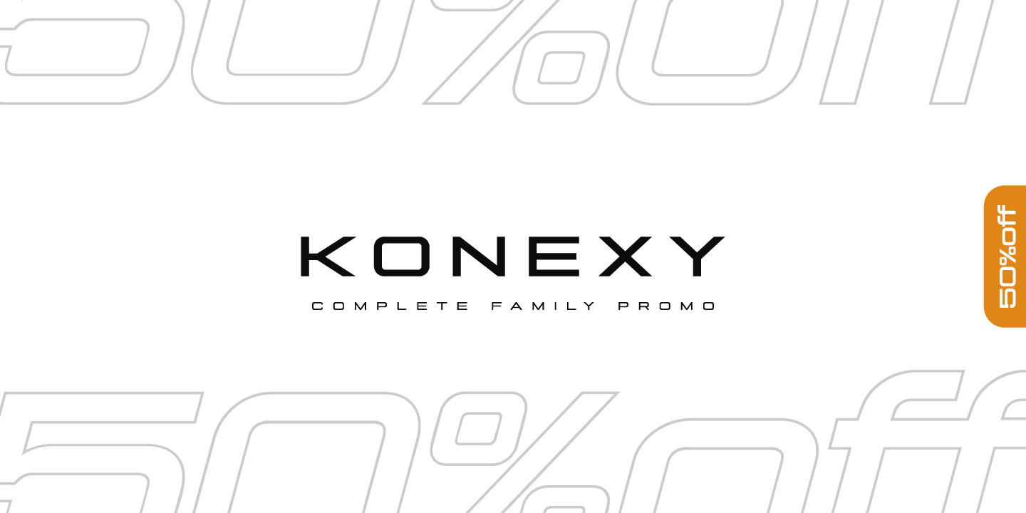 Konexy Bold Outline Font preview